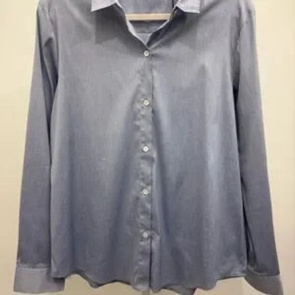 Theory Light Blue Casual Button Down Shirt - Picture 4 of 6